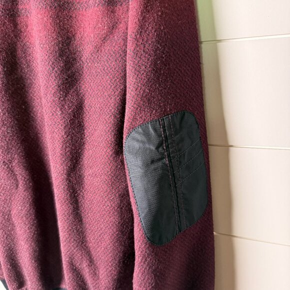 Galvani Sweater Elbow Patches, Burgandy with Black Detail, Size M - Picture 4 of 9